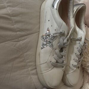 Vintage Havana White and Silver Star Sneakers